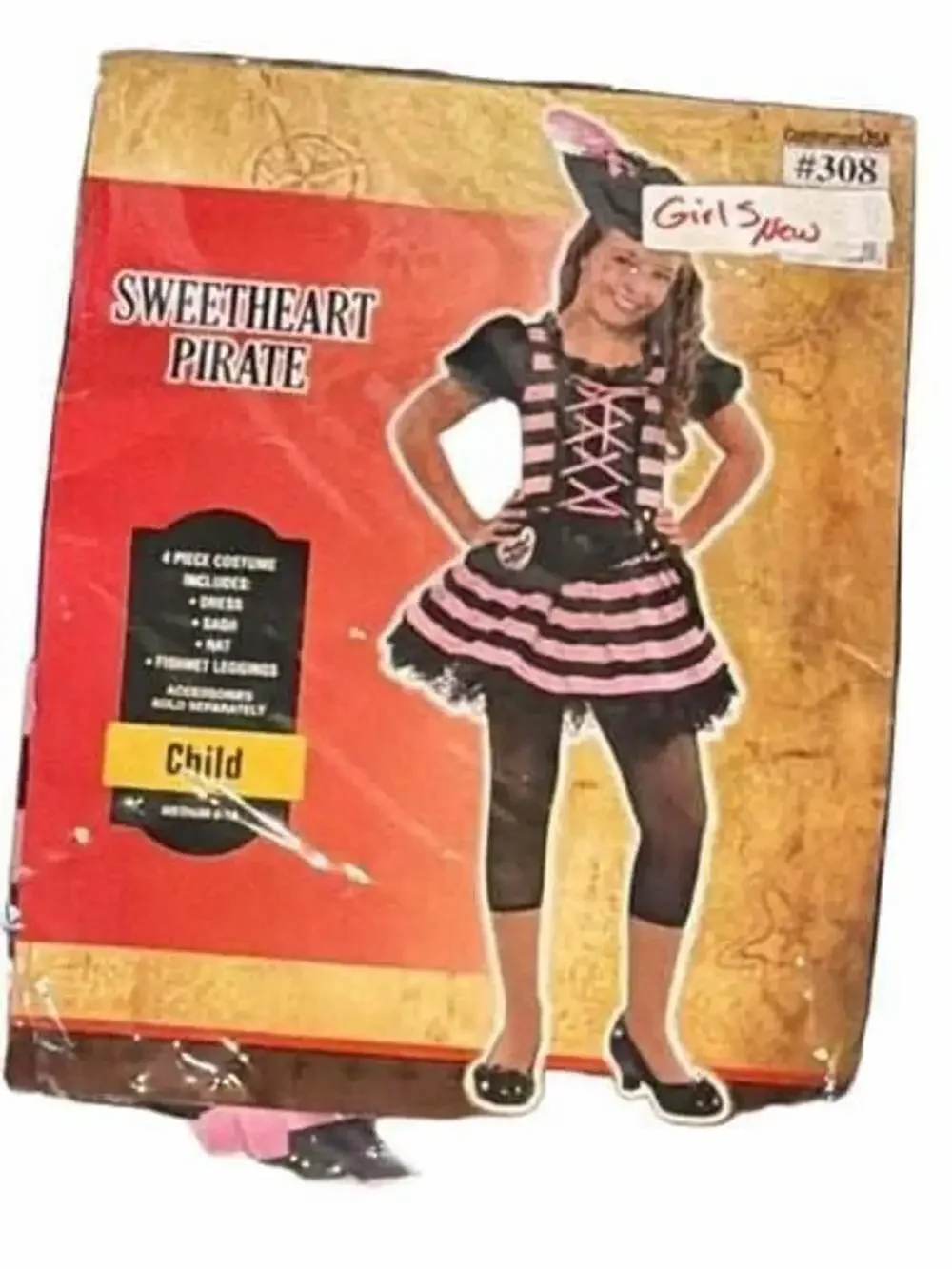 CostumesUSA Sweetheart Pirate Child Costume Size Medium